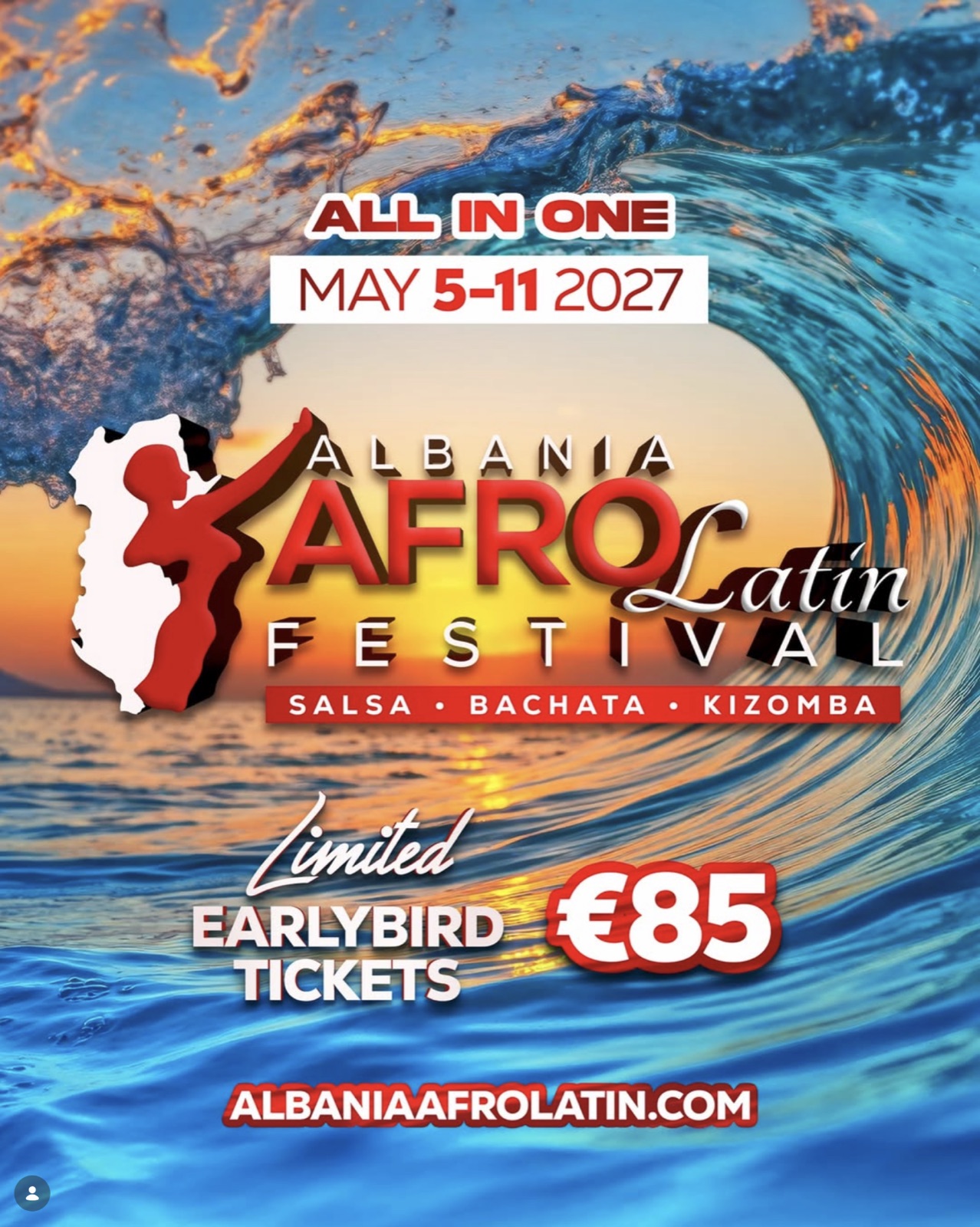 Official poster for Albania Afro Latin Festival 2027, Tirana, Albania