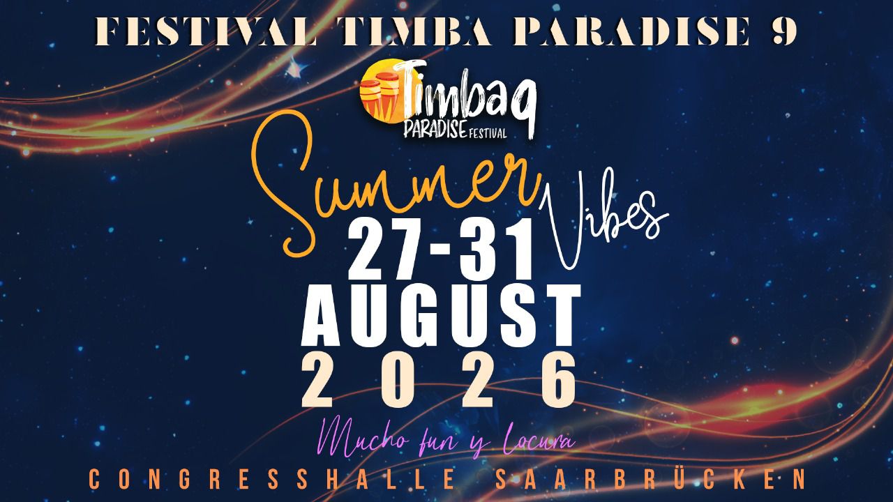 Official poster for Timba Paradise 2026, Saarbrücken, Germany