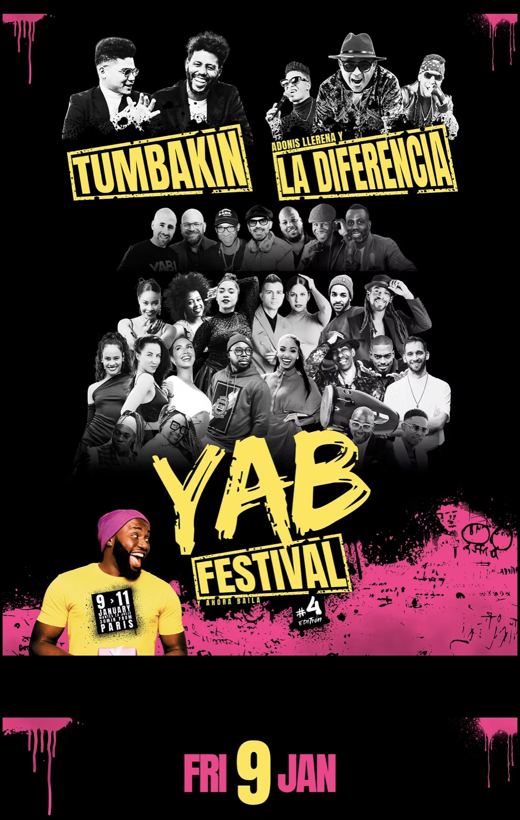 Official poster for YAB Festival 2026, Mantes-la-Jolie, France